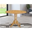 Pemberly Row Traditional Solid Asian Wood Dining Table in Oak