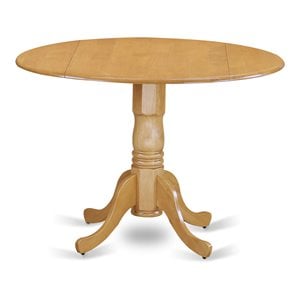 Pemberly Row Traditional Solid Asian Wood Dining Table in Oak