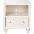 Pemberly Row Contemporary 1-Drawer Nightstand in Creamy White