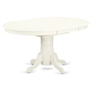 Pemberly Row Oval Traditional Wood Dining Table in Linen White
