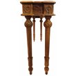 Pemberly Row Solid Wood Hand-Carved Console Table in Natural