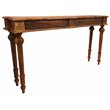 Pemberly Row Solid Wood Hand-Carved Console Table in Natural