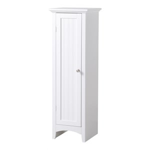 Pemberly Row 15&quot 1-Door Wood Kitchen Storage Pantry in White