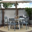 Pemberly Row Chandler Dining Chairs Indoor/Outdoor 4-Pack in Charcoal