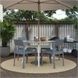 Pemberly Row Chandler Dining Chairs Indoor/Outdoor 4-Pack in Charcoal