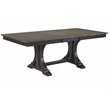 Pemberly Row Contemporary 7-Pc Panel Wood Dining Set in Gray/Black Stone