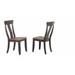 Pemberly Row Contemporary 7-Pc Panel Wood Dining Set in Gray/Black Stone
