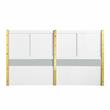 Pemberly Row Contemporary Queen Bed in White High Gloss Finish