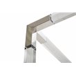 Pemberly Row Contemporary Engineered Wood Cal. King Canopy Bed in Off White