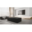 Pemberly Row Contemporary Rectangular Modern Metal Coffee Table in Black