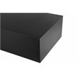 Pemberly Row Contemporary Rectangular Modern Metal Coffee Table in Black