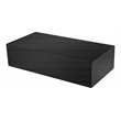 Pemberly Row Contemporary Rectangular Modern Metal Coffee Table in Black