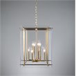 Pemberly Row 8-Light Iron Metal and Acrylic Geometric Chandelier in Gold