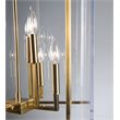 Pemberly Row 8-Light Iron Metal and Acrylic Geometric Chandelier in Gold