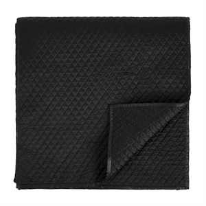 Pemberly Row 98x110&quot Matte Poly Sateen Fabric King Quilt in Black