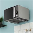 Pemberly Row Steel Universal Wall-Mounted Microwave Brackets - Silver (Set of 2)