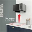 Pemberly Row Steel Universal Wall-Mounted Microwave Brackets - Silver (Set of 2)
