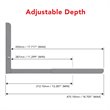 Pemberly Row Steel Universal Wall-Mounted Microwave Brackets - Silver (Set of 2)