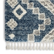 Pemberly Row Shag Rectangle Polypropylene Area Rug in Denim Blue