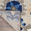 Pemberly Row 2' x 6' Natural/Blue Outdoor Indoor/Outdoor Rug