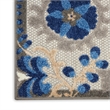 Pemberly Row 2' x 6' Natural/Blue Outdoor Indoor/Outdoor Rug