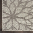 Pemberly Row Contemporary 2' x 6' Silver Grey Outdoor Indoor/Outdoor Rug