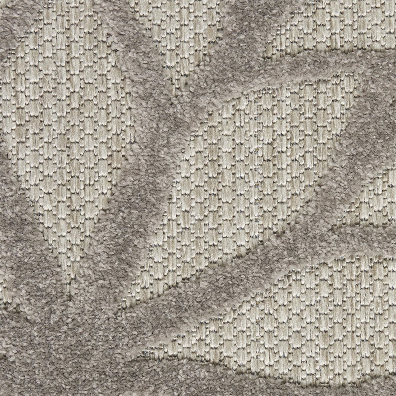 Pemberly Row Contemporary 2' x 6' Silver Grey Outdoor Indoor/Outdoor Rug
