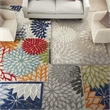 Pemberly Row Contemporary 2' x 6' Silver Grey Outdoor Indoor/Outdoor Rug