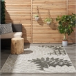 Pemberly Row Contemporary 6' x 9' Silver Grey Outdoor Indoor/Outdoor Rug