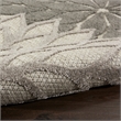 Pemberly Row Contemporary 6' x 9' Silver Grey Outdoor Indoor/Outdoor Rug