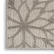 Pemberly Row Contemporary 6' x 9' Silver Grey Outdoor Indoor/Outdoor Rug