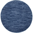 Pemberly Row 4' x Round Navy Blue Fabric Outdoor Area Rug (4' Round)