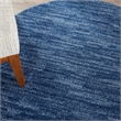 Pemberly Row 4' x Round Navy Blue Fabric Outdoor Area Rug (4' Round)