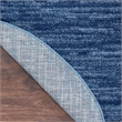 Pemberly Row 4' x Round Navy Blue Fabric Outdoor Area Rug (4' Round)