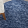 Pemberly Row 4' x Round Navy Blue Fabric Outdoor Area Rug (4' Round)