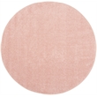Pemberly Row 4' x Round Pink Fabric Outdoor Area Rug (4' Round)