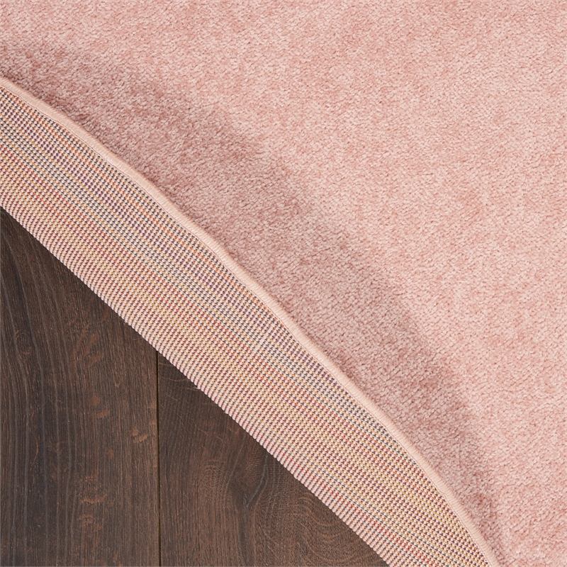 Pemberly Row 4' x Round Pink Fabric Outdoor Area Rug (4' Round)