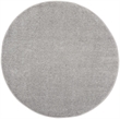 Pemberly Row 4' x Round Silver Gray Fabric Outdoor Area Rug (4' Round)