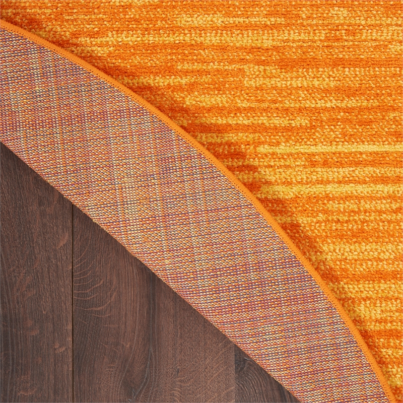 Pemberly Row 4' x Round Sunburst Fabric Outdoor Area Rug (4' Round)