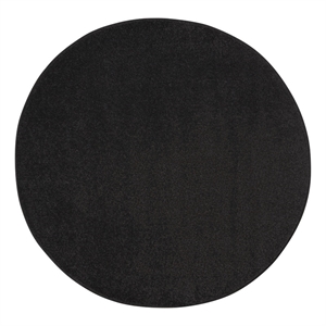 Pemberly Row 4' x Round Black Fabric Outdoor Area Rug (4' Round)