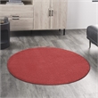 Pemberly Row 4' x Round Brick Red Fabric Outdoor Area Rug (4' Round)