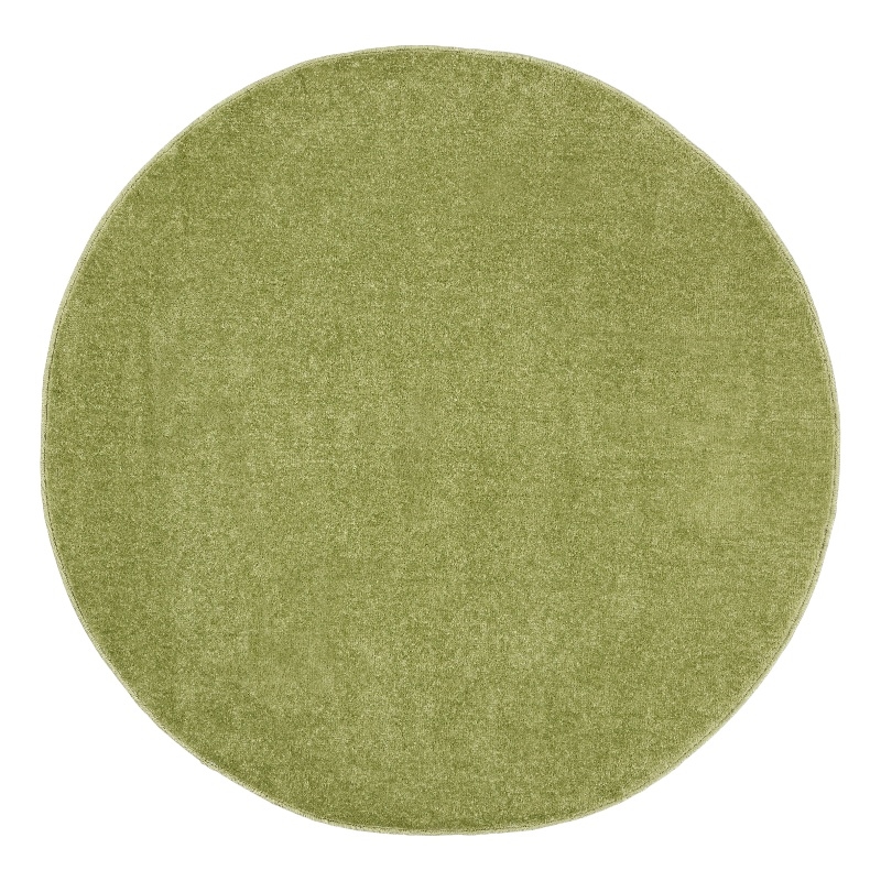 Pemberly Row 4' x Round Green Fabric Outdoor Area Rug (4' Round)