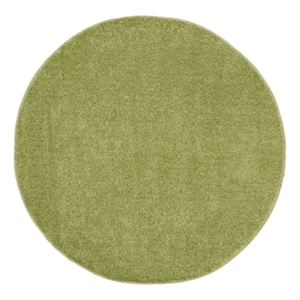 Pemberly Row 4' x Round Green Fabric Outdoor Area Rug (4' Round)