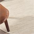 Pemberly Row 4' x Round Ivory Beige Fabric Outdoor Area Rug (4' Round)