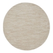 Pemberly Row 4' x Round Ivory Beige Fabric Outdoor Area Rug (4' Round)