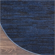 Pemberly Row 4' x Round Midnight Blue Fabric Outdoor Area Rug (4' Round)
