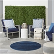 Pemberly Row 4' x Round Midnight Blue Fabric Outdoor Area Rug (4' Round)