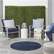Pemberly Row 4' x Round Midnight Blue Fabric Outdoor Area Rug (4' Round)