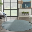 Pemberly Row 6' x Round Aqua Fabric Modern Area Rug (6' Round)