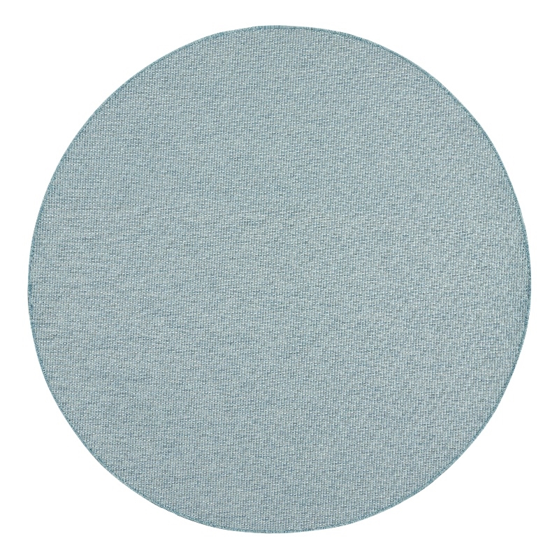 Pemberly Row 6' x Round Aqua Fabric Modern Area Rug (6' Round)